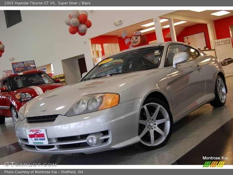 Super Silver / Black 2003 Hyundai Tiburon GT V6