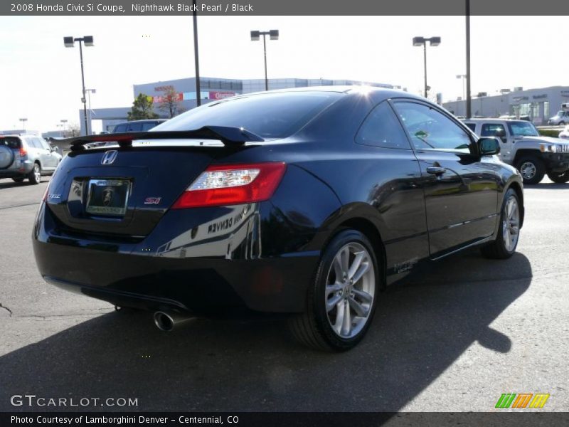 Nighthawk Black Pearl / Black 2008 Honda Civic Si Coupe
