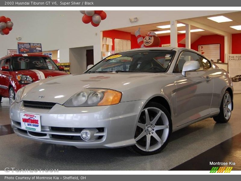 Super Silver / Black 2003 Hyundai Tiburon GT V6