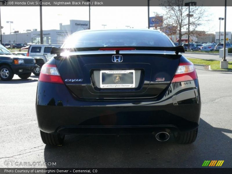 Nighthawk Black Pearl / Black 2008 Honda Civic Si Coupe