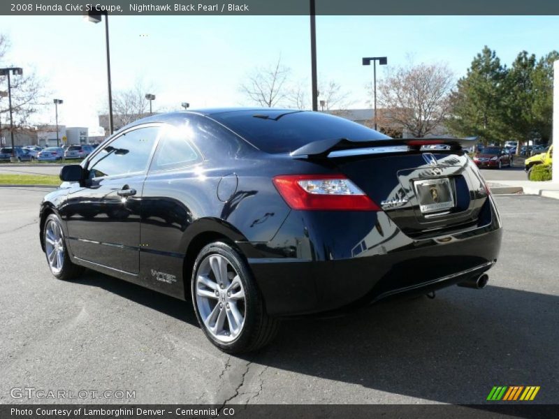 Nighthawk Black Pearl / Black 2008 Honda Civic Si Coupe