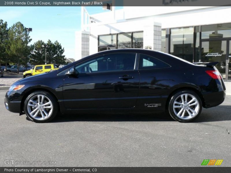 Nighthawk Black Pearl / Black 2008 Honda Civic Si Coupe