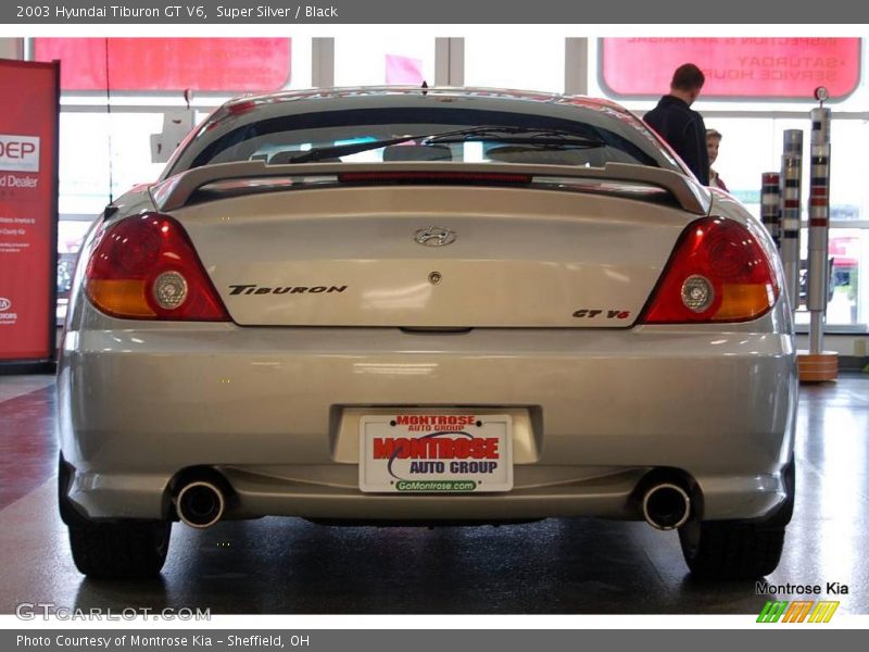 Super Silver / Black 2003 Hyundai Tiburon GT V6