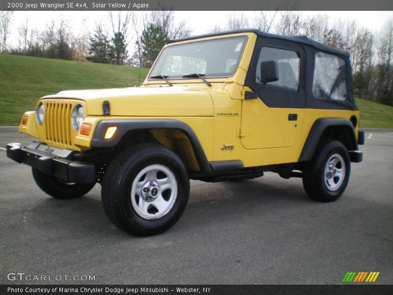 Solar Yellow / Agate 2000 Jeep Wrangler SE 4x4