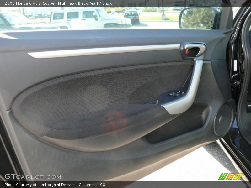 Nighthawk Black Pearl / Black 2008 Honda Civic Si Coupe