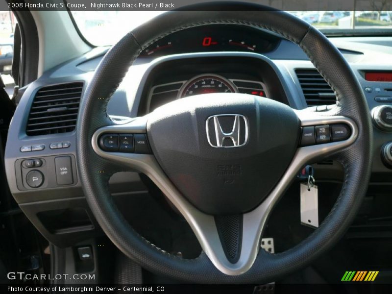 Nighthawk Black Pearl / Black 2008 Honda Civic Si Coupe