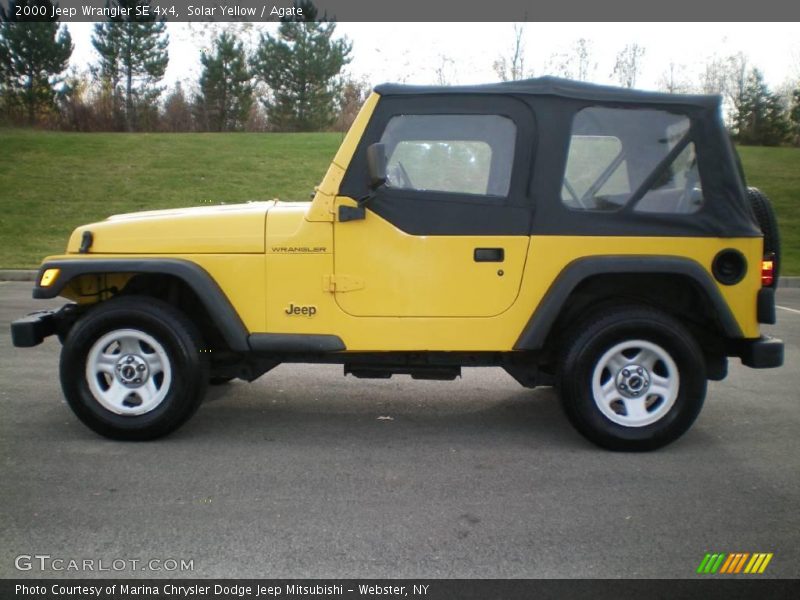 Solar Yellow / Agate 2000 Jeep Wrangler SE 4x4