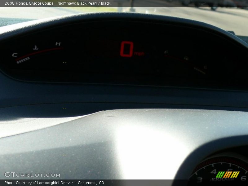 Nighthawk Black Pearl / Black 2008 Honda Civic Si Coupe