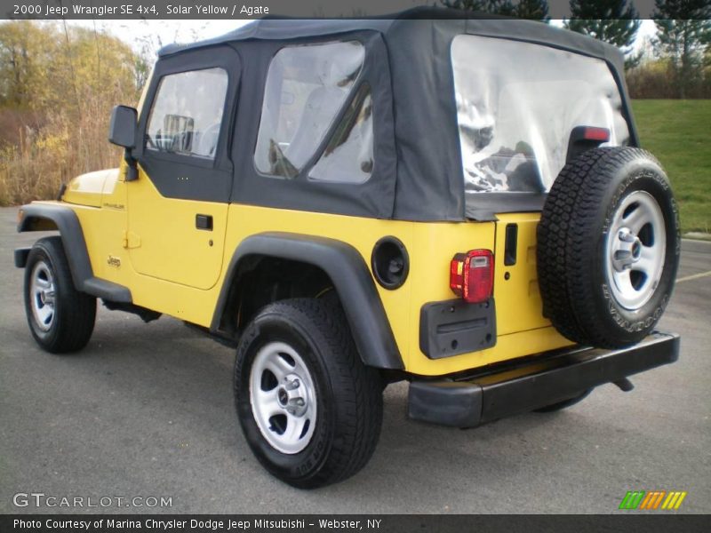 Solar Yellow / Agate 2000 Jeep Wrangler SE 4x4