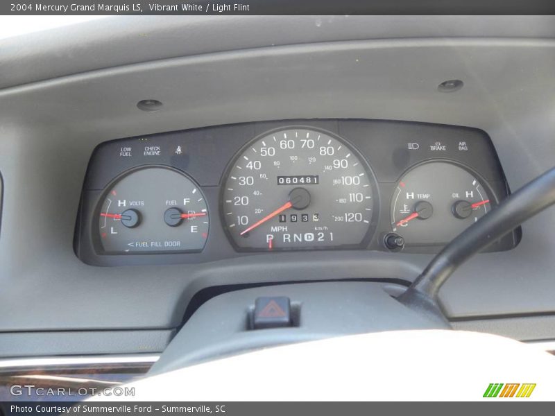 Vibrant White / Light Flint 2004 Mercury Grand Marquis LS