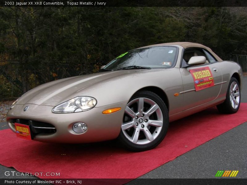 Topaz Metallic / Ivory 2003 Jaguar XK XK8 Convertible