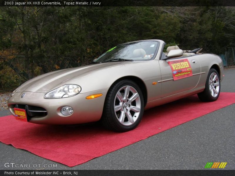 Topaz Metallic / Ivory 2003 Jaguar XK XK8 Convertible