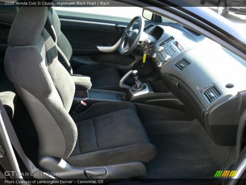Nighthawk Black Pearl / Black 2008 Honda Civic Si Coupe