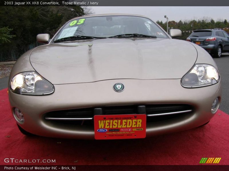 Topaz Metallic / Ivory 2003 Jaguar XK XK8 Convertible