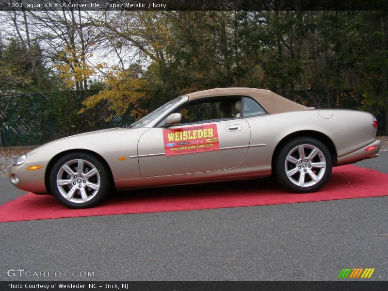 Topaz Metallic / Ivory 2003 Jaguar XK XK8 Convertible