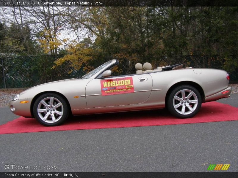 Topaz Metallic / Ivory 2003 Jaguar XK XK8 Convertible