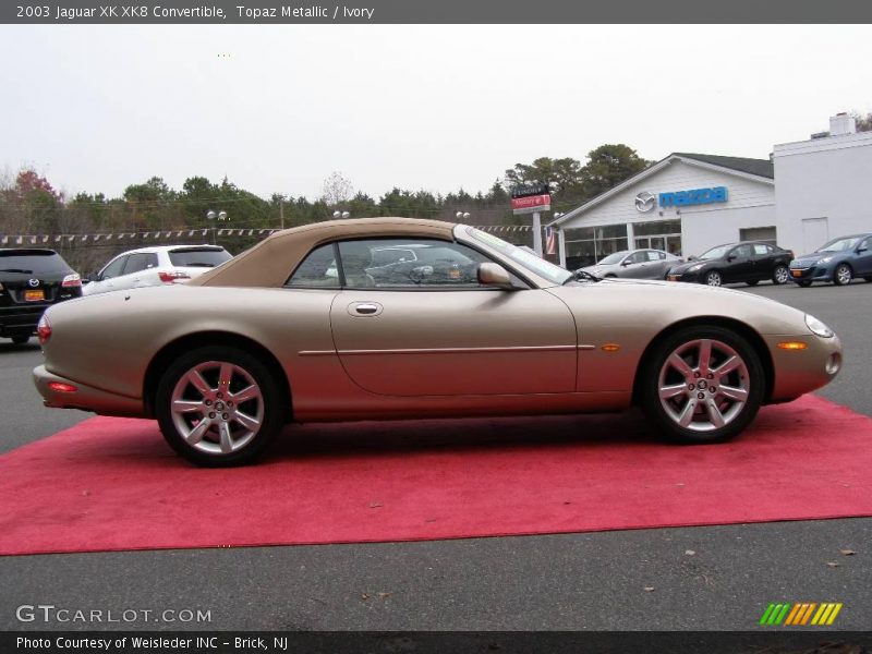 Topaz Metallic / Ivory 2003 Jaguar XK XK8 Convertible