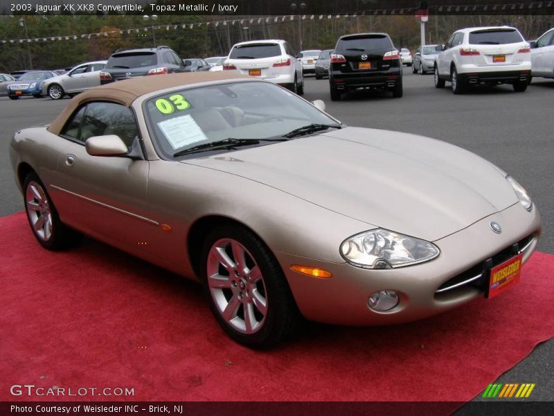 Topaz Metallic / Ivory 2003 Jaguar XK XK8 Convertible