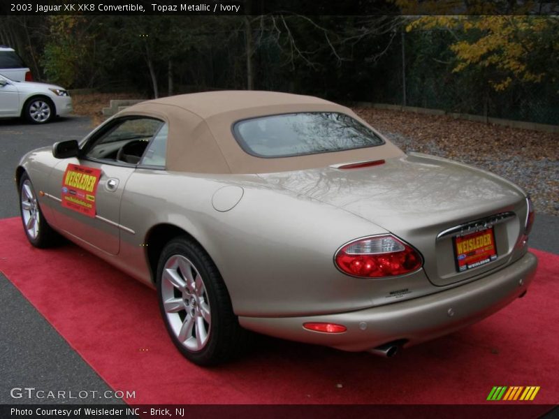 Topaz Metallic / Ivory 2003 Jaguar XK XK8 Convertible