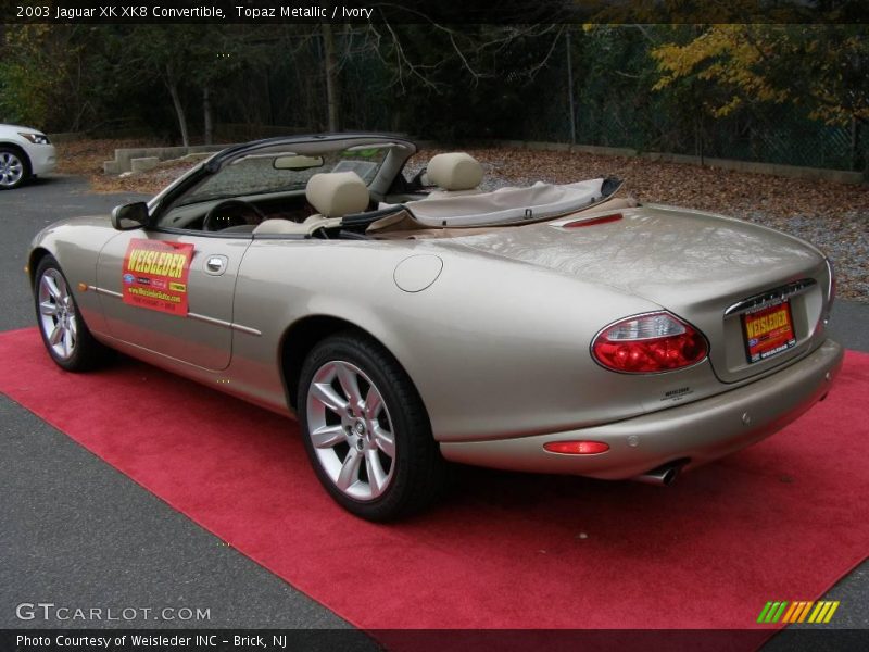 Topaz Metallic / Ivory 2003 Jaguar XK XK8 Convertible