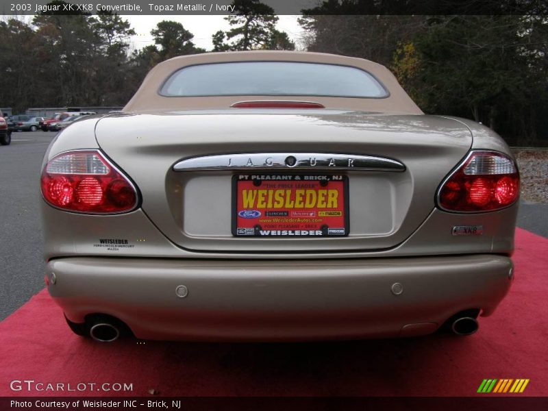 Topaz Metallic / Ivory 2003 Jaguar XK XK8 Convertible