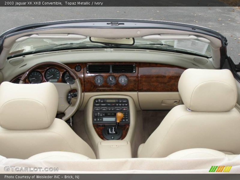 Topaz Metallic / Ivory 2003 Jaguar XK XK8 Convertible