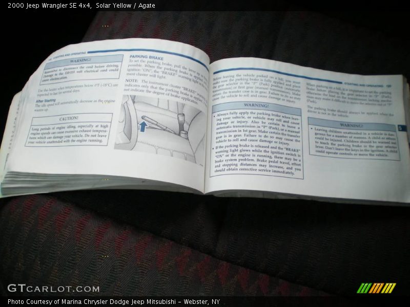 Solar Yellow / Agate 2000 Jeep Wrangler SE 4x4