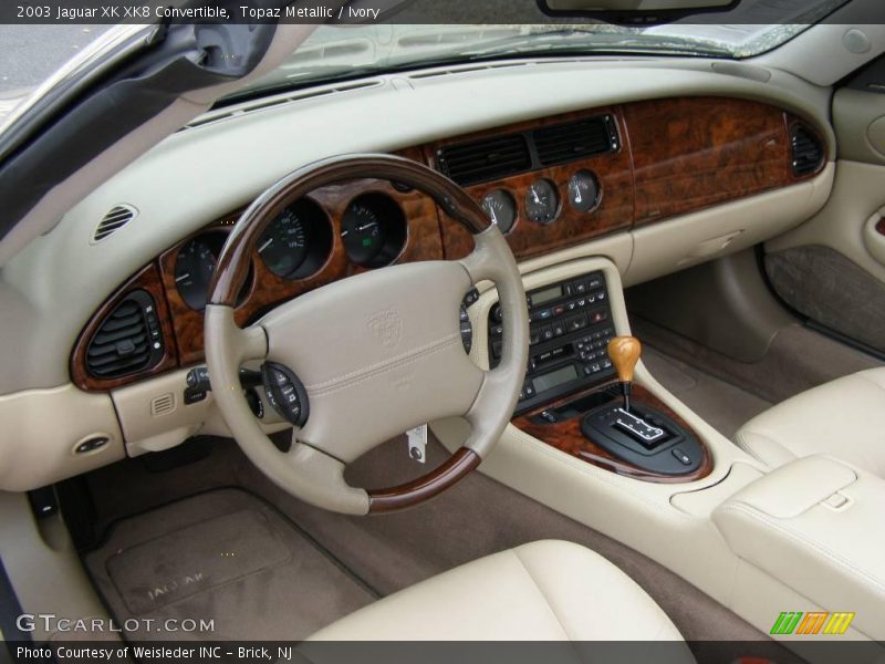 Topaz Metallic / Ivory 2003 Jaguar XK XK8 Convertible