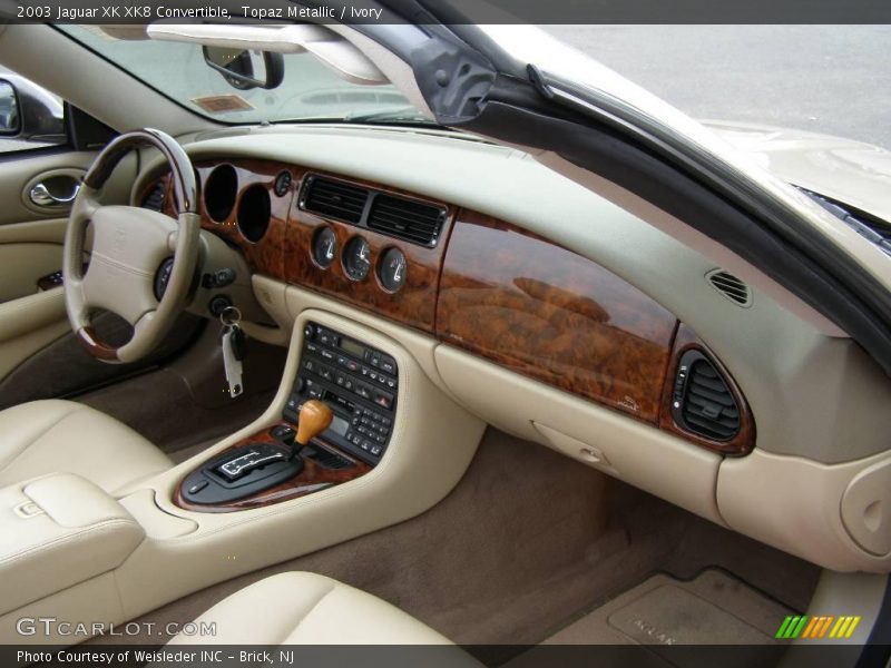 Topaz Metallic / Ivory 2003 Jaguar XK XK8 Convertible