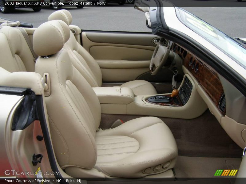 Topaz Metallic / Ivory 2003 Jaguar XK XK8 Convertible