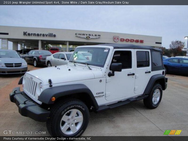 Stone White / Dark Slate Gray/Medium Slate Gray 2010 Jeep Wrangler Unlimited Sport 4x4