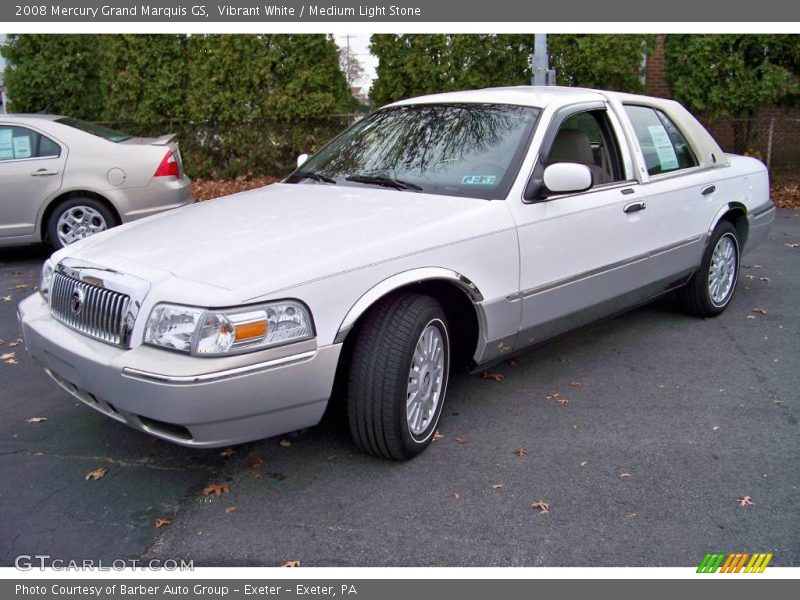 Vibrant White / Medium Light Stone 2008 Mercury Grand Marquis GS