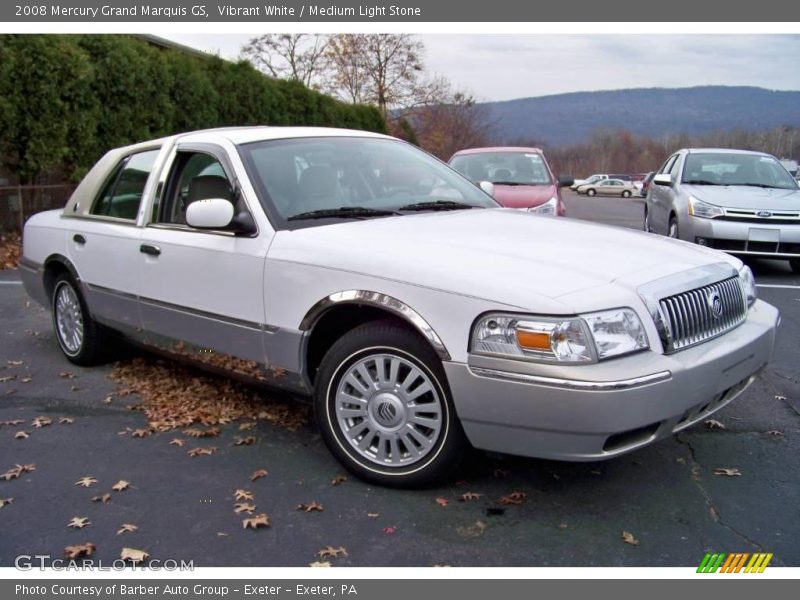 Vibrant White / Medium Light Stone 2008 Mercury Grand Marquis GS