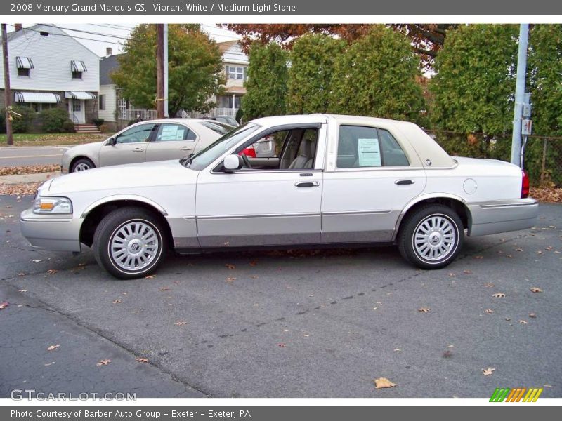 Vibrant White / Medium Light Stone 2008 Mercury Grand Marquis GS