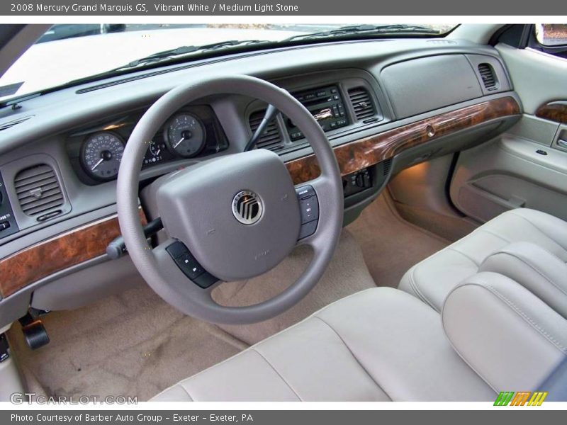 Vibrant White / Medium Light Stone 2008 Mercury Grand Marquis GS