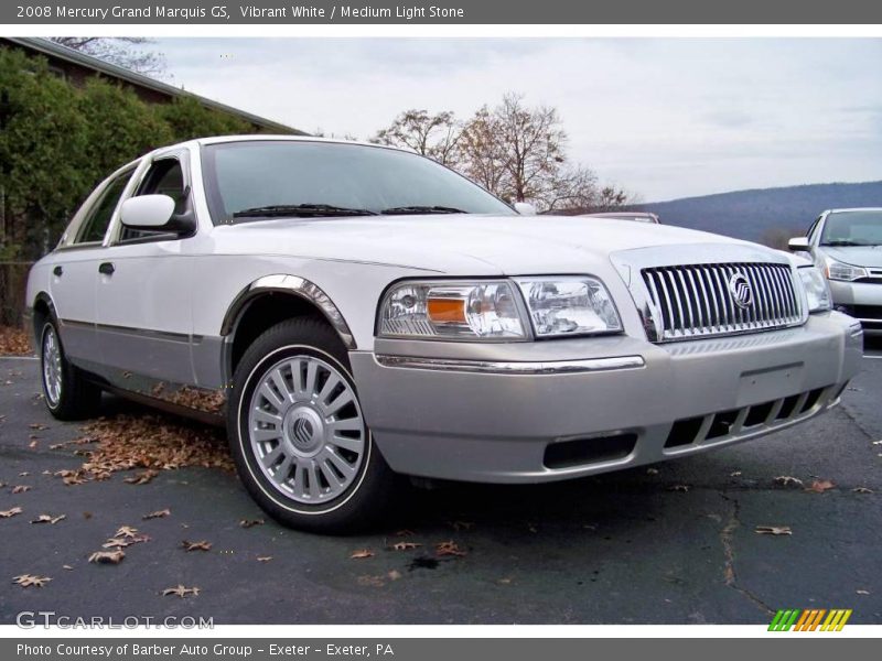 Vibrant White / Medium Light Stone 2008 Mercury Grand Marquis GS