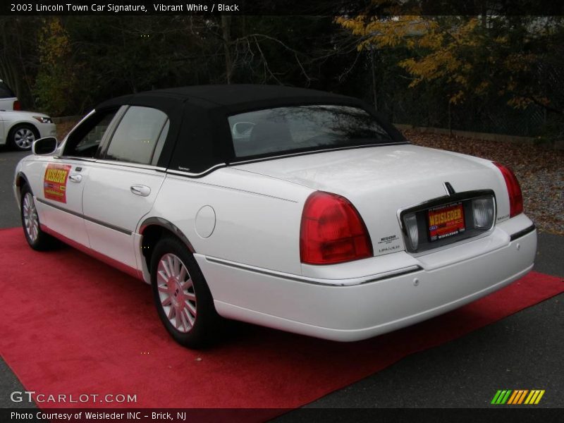 Vibrant White / Black 2003 Lincoln Town Car Signature