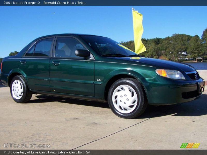 Emerald Green Mica / Beige 2001 Mazda Protege LX