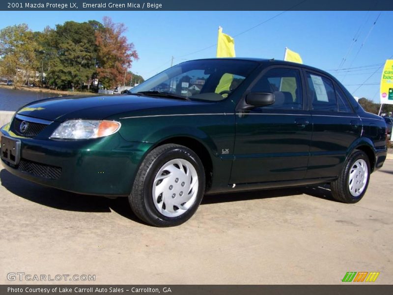 Emerald Green Mica / Beige 2001 Mazda Protege LX