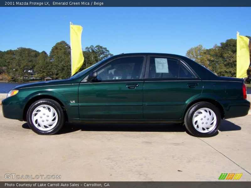 Emerald Green Mica / Beige 2001 Mazda Protege LX