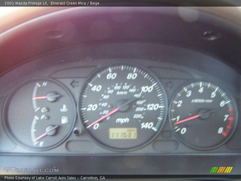 Emerald Green Mica / Beige 2001 Mazda Protege LX