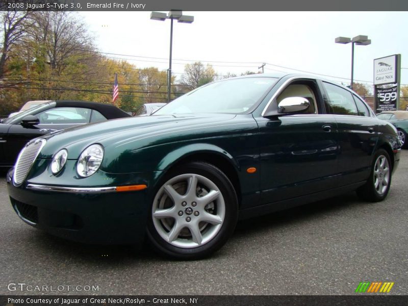 Emerald Fire / Ivory 2008 Jaguar S-Type 3.0