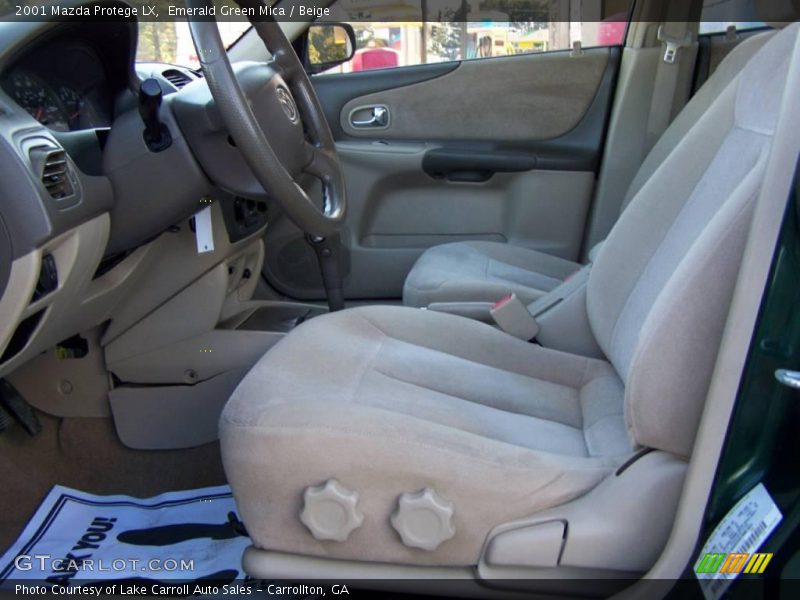 Emerald Green Mica / Beige 2001 Mazda Protege LX