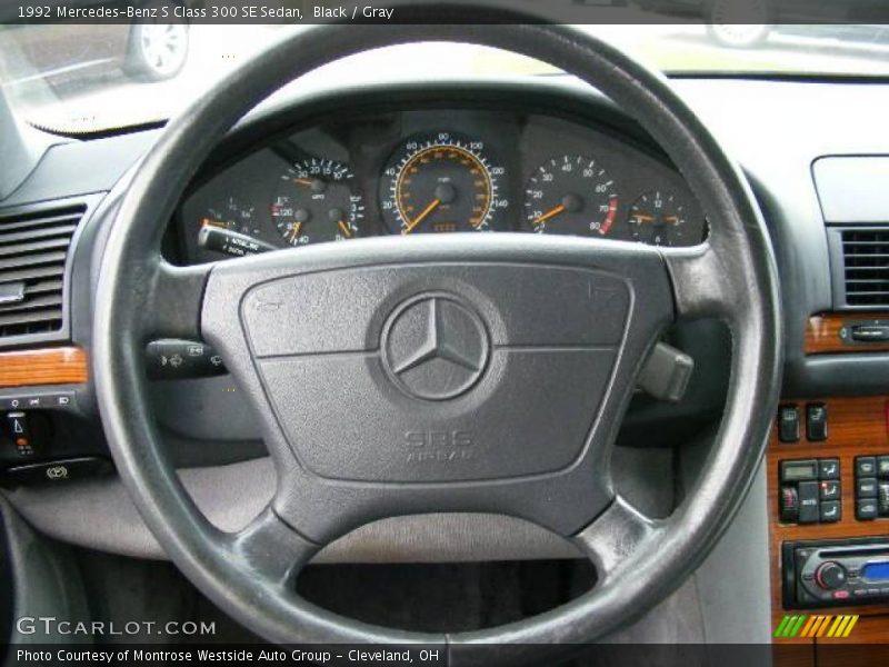 Black / Gray 1992 Mercedes-Benz S Class 300 SE Sedan