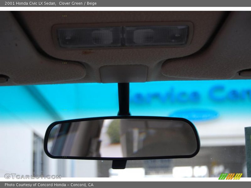 Clover Green / Beige 2001 Honda Civic LX Sedan
