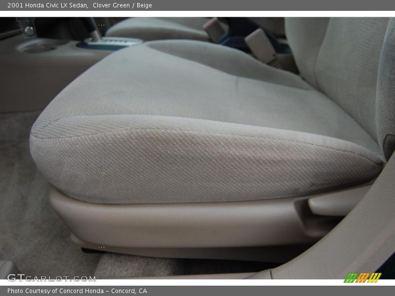Clover Green / Beige 2001 Honda Civic LX Sedan