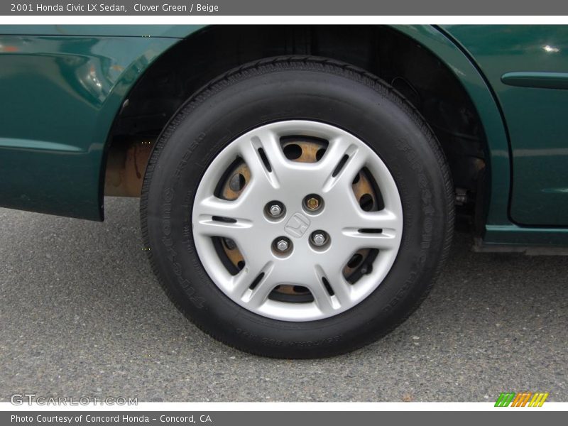 Clover Green / Beige 2001 Honda Civic LX Sedan