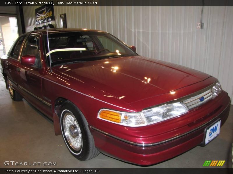 Dark Red Metallic / Red 1993 Ford Crown Victoria LX