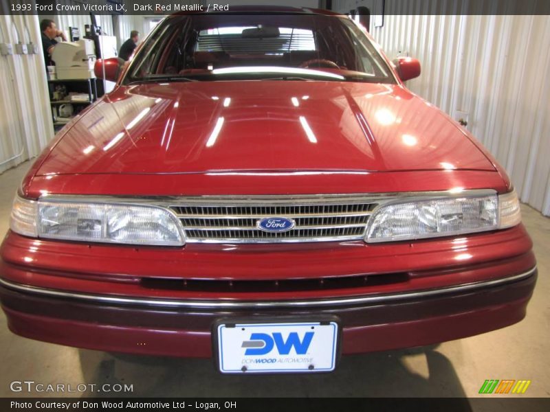 Dark Red Metallic / Red 1993 Ford Crown Victoria LX