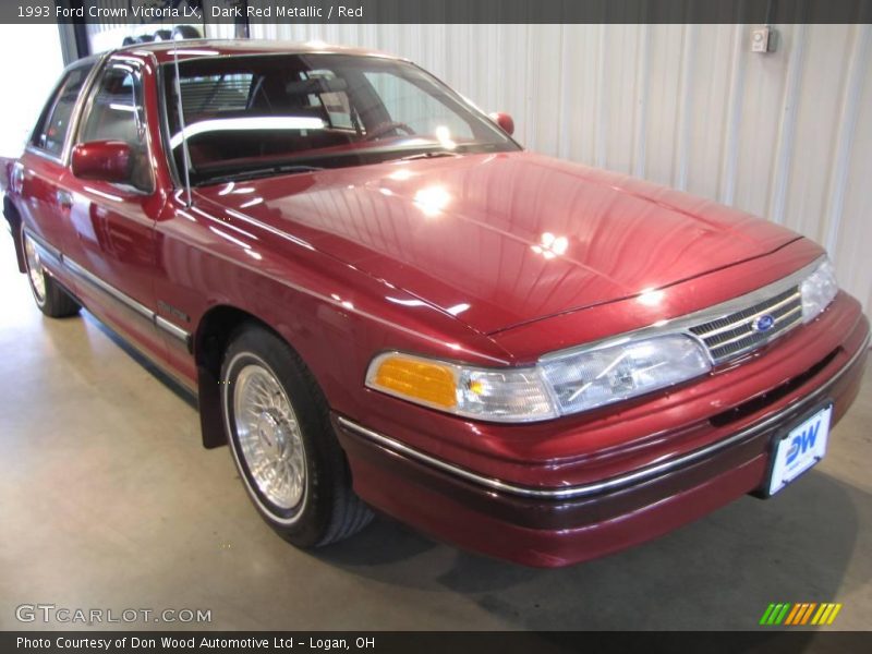 Dark Red Metallic / Red 1993 Ford Crown Victoria LX